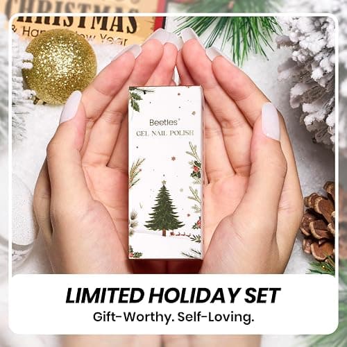 Beetles Winter's Glee Milky White Gel Nail Polish - 15ml Neutral Jelly Nude Nail Polish Base Color Nail Concealer Sheer Translucent Effect Soak Off UV French Nail Art Salon Christmas Gift for Women thumbnail 2