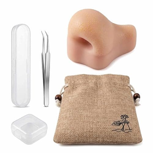 Portable Pimple Popping Toy, Realistic Silicone Nose Pimple Popper Toy, Refillable Blackhead Popping Toys for Stress Relief, Anxiety Distraction, Sensory Satisfaction, Couples Novelty Play (Beige) - Image 1