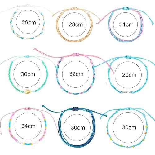 GFLPO Surfer Wave Bracelets for Teen Girls Summer Beach Bracelets Handmade Braided Rope Friendship Bracelets Boho Adjustable Waterproof Bracelets for Women Beach Jewelry for Women thumbnail 2