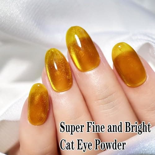yellow cateye nail polish thumbnail 4