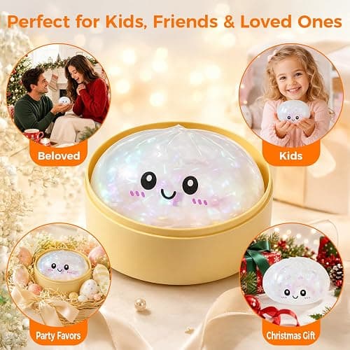 Dumpling Squeeze Toys, Squishy Mystery Box, Stress Relief for Desk Decor | Random 1 of 14 Colors, Cute Squishy Toys, Sensory Fidget Toys for Anxiety Relief, Party Favors, Birthday Gifts & Desk Toys thumbnail 6