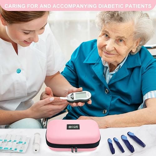 Insulin Cooler Travel Case Medication Cooler for Travel with Thermometer Temperature Display Diabetic Medication Organizer Medical Travel Cooler Bag with 2 Ice Pack thumbnail 2