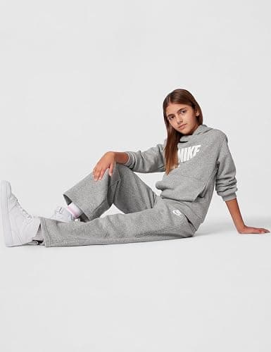 Nike Girls' Sportswear Club Fleece Wide-Leg Pants thumbnail 4