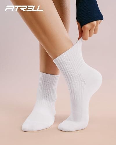 FITRELL Mini Crew Active Ankle Socks – Cushioned Running Thick Athletic Socks with Support for Women and Men 5-6 Pairs thumbnail 2