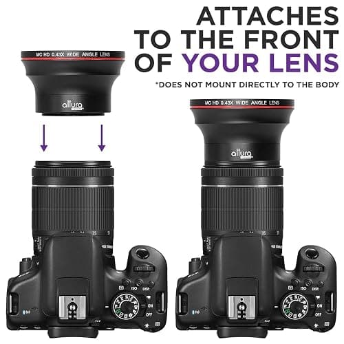 Altura Photo 52mm Wide Angle Lens with Macro for Nikon DSLR Cameras | Fisheye Lens, DSLR Accessory, Compatible with D3000-D7000 Series thumbnail 2