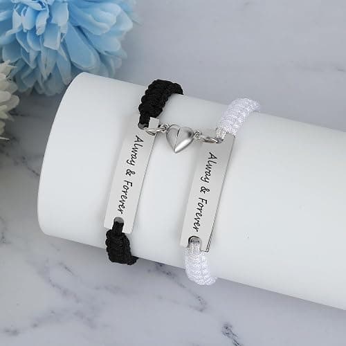Couple Matching Bracelets, Bf And Gf Bracelets, Best Friend Friendship Relationship Bracelet,Stretch Adjustable Bracelets Jewelry for Him and Her thumbnail 5