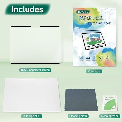 IRUYO FL Nano-Suction Paper Feel Screen Protector for iPad Pro 11 inch 2024, Removable, Reusable, Write as Real Paper, Anti Glare, Stable thumbnail 7