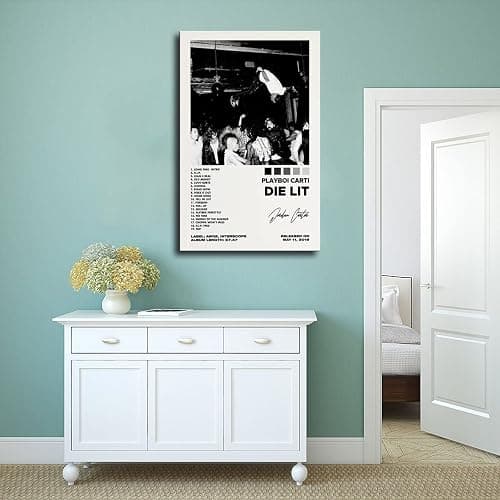 Sagnus Playboi Carti Die Lit Album Cover Canvas Wall Art Decor Print for Living Room Bedroom Decoration Unframed 12x18inch(30x45cm) thumbnail 4