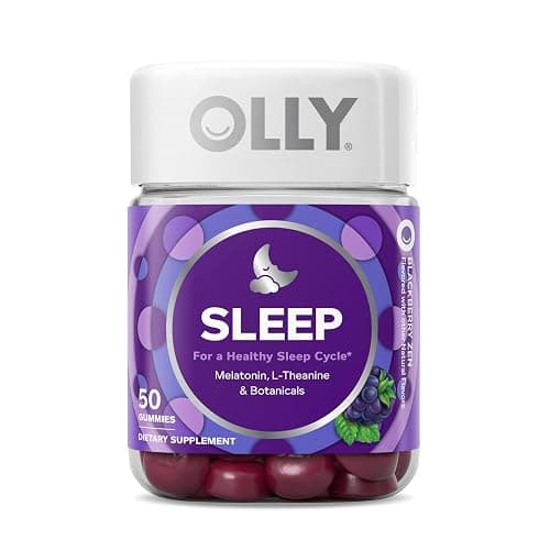 OLLY Restful Sleep Gummy Supplement with Melatonin & L-Theanine Chamomile, Blackberry Zen, 50 Gummies (25 Day Supply) Supports a Healthy Sleep Cycle* (Packaging May Vary) - Image 1