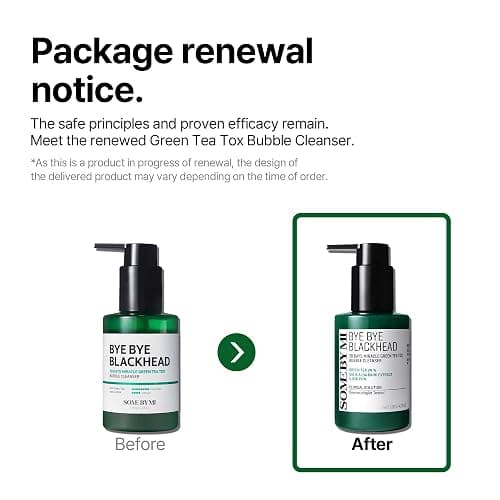 SOME BY MI Bye Bye Blackhead 30 Days Miracle Green Tea Tox Bubble Cleanser – 4.23oz, 120g – Korean Face Wash & Bubble Face Mask – Daily Blackhead-Removing Pore Minimizer for Face – Korean Skin Care thumbnail 7
