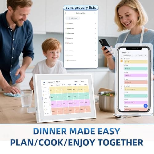 10.1" Digital Calendar, Full HD Smart Display for Family Organizer | Touchscreen Chore Chart, Wall/Desk Mount, Meal & To-Do Lists, Photo Frame, Ideal Gift for Mom & Women thumbnail 4