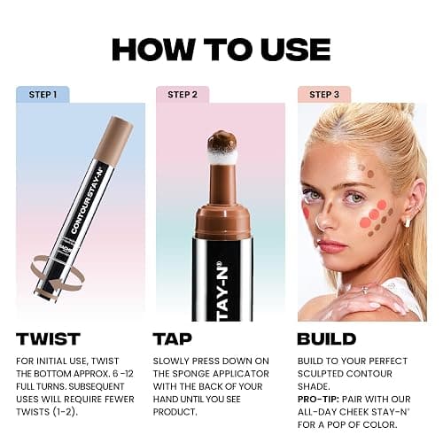 Sacheu Liquid Contour STAY-N Long Wear Cream Contour Makeup — Long Lasting, Blendable, & Lightweight Formula — Vegan & Cruelty-free, Giving Drama thumbnail 5
