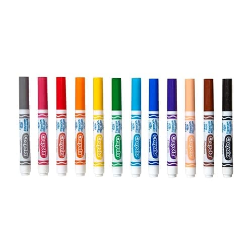 Crayola Broad Line Markers (12 Count), Washable Markers for Kids, Assorted Colors, Arts & Crafts Supplies, For Coloring Books & Art Projects, Ages 3+ thumbnail 7