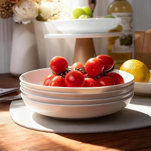 QUANSHANGJU Set of 6 Dinner Plates 7 Inch, White Porcelain Plates, Microwave Oven Dishwasher Safe Scratch Resistant thumbnail 2