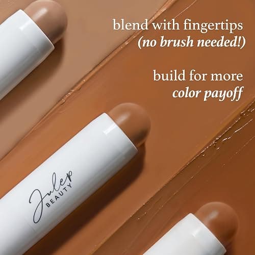 Julep Skip the Brush Cream to Powder Bronzer & Contour Stick - Melted Cocoa Medium skin tones - Long Lasting Blendable and Buildable Color -Multi-Use 2-in-1 Blush and Lip Makeup Stick thumbnail 5