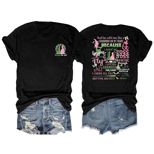 Musical Shirt for Women Tshirt Wizard Movie Fan Gifts Short Sleeve Casual Loose Tee Top - Image 1