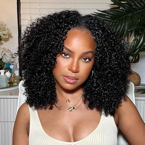 Afro Kinky Curly Knotless Pre-Separated Crochet Hair Extensions Kinky Curly Feather Hair Extensions Afro Kinky Curly Feather Line Hair 100% Human Hair Natural Color 18 Inch 120g - 18 Inch - 120 gram thumbnail 4