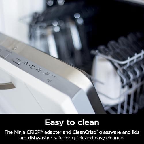 Ninja Crispi Air Fryer, Microwave, Freezer & Dishwasher Safe, Non Toxic Glass Portable Cooking System, 4 QT & 6 Cup Glass Containers with Storage Lids, Easy Meals, Air Fry, Bake, Stone, FN101ST thumbnail 17