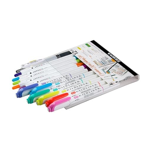 Zebra Pen Creative Notetaking Set 12-Pack, Includes 6 Highlighters, 5 CLiCKART Retractable Marker Pens, and 1 Sarasa Retractable Gel Pen, Assorted Ink Colors, Ideal For Note-Taking (12012) thumbnail 4