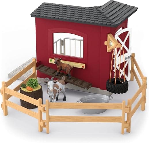 Schleich Farm World – 31PC Goat Stable Playset with 2 Goat Figures and Accessories – Farm Animal Toys for Boys and Girls – Pretend Play Barn Toy for Imaginative Play - Toddlers, Kids Ages 3+ | 42726 thumbnail 10