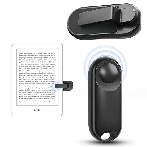 DATAFY RF Remote Control Page Turner for Kindle Paperwhite Kobo eReaders Camera Remote Shutter, Wireless Page Turner for iPhone ipad Android Tablets Reading Novels (Black) - Image 1