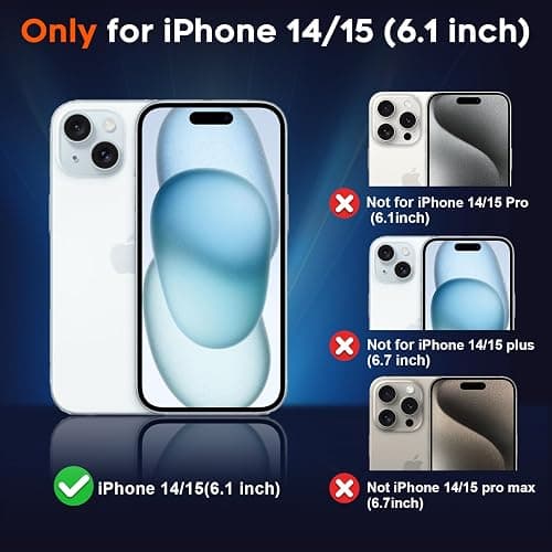 zapica Magnetic for iPhone 15 Case & iPhone 14 Case, [Compatible with MagSafe] [Military Grade Drop Protection] Translucent Matte Shockproof Anti-Scratch Phone Cover, Black thumbnail 2