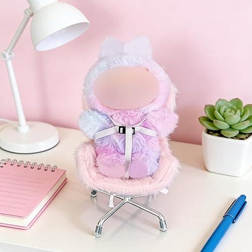 SwiftServ Doll Car Seat for 3–8 inch Figures, Compatible with Labubu and Other Plushes, Blind Box Dolls & Vinyl Collectibles, Includes Air Vent Clip & Desktop Stand, Cute Car Ornament for Collectors thumbnail 9