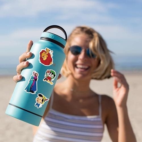100Pcs Disney Cartoon Sticker for Kids, Cute Disney Princess Waterproof Vinyl Decal for Teen Adult Girl Water Bottle Skateboard Notebook Phone Guitar Bike Helmet thumbnail 2
