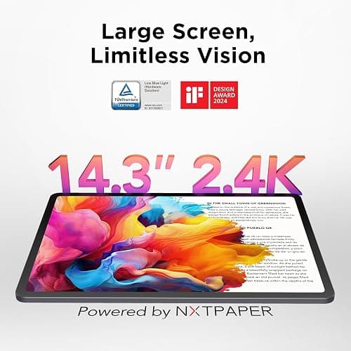 TCL NXTPAPER 14 Android Tablet, 14.3" Paper-Like Display Drawing Pad & Digital Notebook with 4096-Level Stylus & Flip Case, 8+8GB RAM, 256GB Storage, 10000mAh Battery, Multi-Window, Gray thumbnail 3