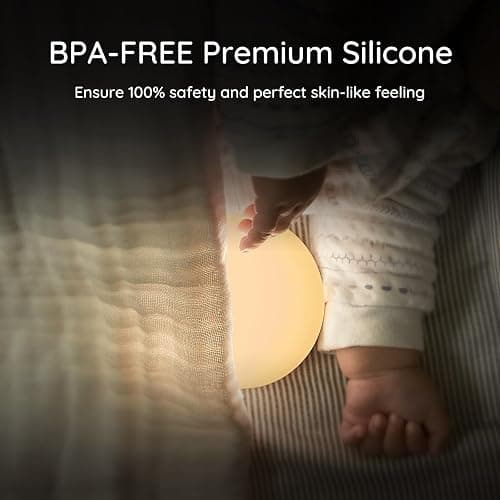 Cotabaty Baby Nachtlicht, Stilllicht für Babypflege im Kinderzimmer, Weiches BPA-freies Silikon-Touch-Control-Nachtlampe, für Stillen & Wickeln, Augenschonend, Umkehrdesign, Stufenlose Dimmfunktion thumbnail 5