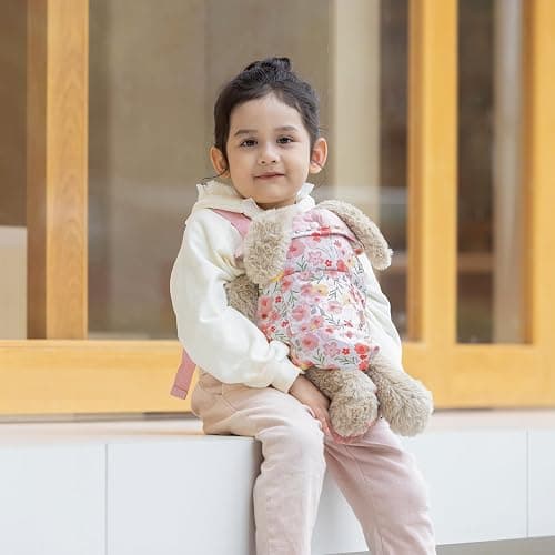 GAGAKU Baby Doll Carrier for Little Girls Baby Carrier for Dolls Reborn Baby Doll Carrier Toddlers 1-3 Years Old Babydoll Carrier - Pink Rose of Sharon thumbnail 2