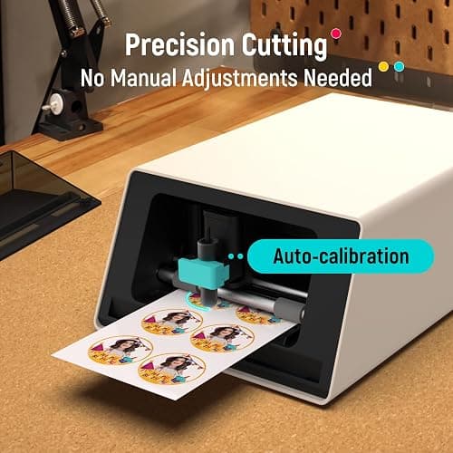 Liene PixCut S1 Color Sticker Printer & Cutting Machine - All-in-One Sticker Maker for DIY Crafts, Custom Labels & Gifts. Thermal Dye-Sublimation Photo Printer, 300 DPI, Precise AI Auto-Cutting thumbnail 4