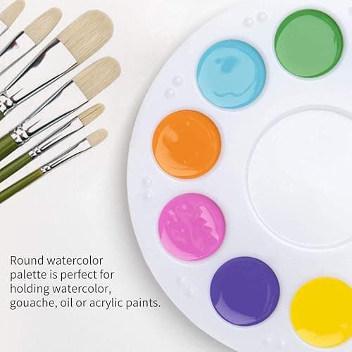 Zalduig Paint Tray Palettes, 6 Pack, Painting Supplies, Painting Palette for Kids, Plastic Palette thumbnail 6