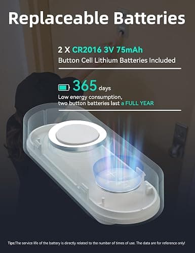 AIDA Lighted Wireless Doorbell for Home, Waterproof Battery Doorbell 1,000ft Range, 5 Volume Levels with 58 Doorbell Chimes & LED Flash (White, Doorbell with 1 Button & 1 Receiver) thumbnail 4