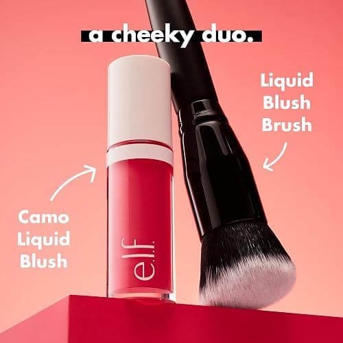 e.l.f. Camo Liquid Blush Brush, Angled Blush Brush Ideal For Applying & Blending Colors On Cheeks, Soft, Dense Bristles, Vegan & Cruelty-free thumbnail 5