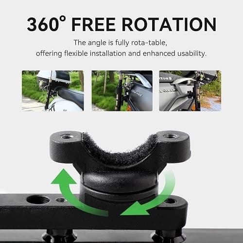 Tcakelox Spinning Rod Holder for Bicycle and Motorcycle Rod Rack for Bicycle Fishing Securely Attached to The Bike thumbnail 5