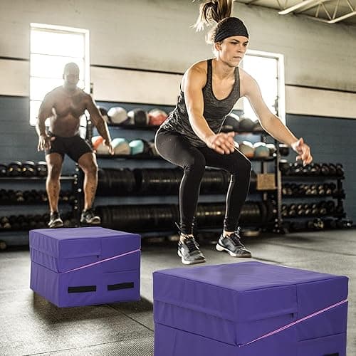 BestMassage Gymnastics Mat Incline Mat Tumbling Mat Folding Gymnastic Tumbling Mat Indoor/Outdoor Exercise Mat Home Gym Yoga Mat with Handle thumbnail 3