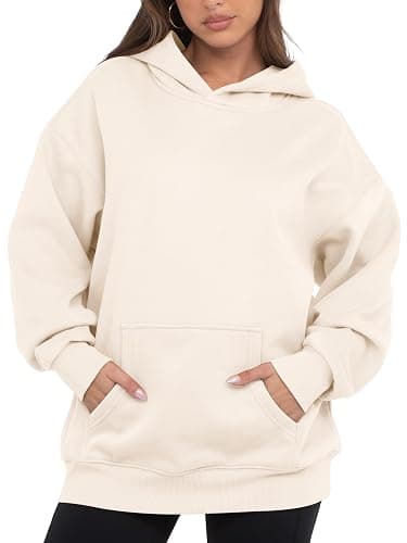 Womens Oversized Hoodies Fleece Loose Hooded Sweatshirt Fall Winter Outfits 2025 Trendy Clothes - Image 1