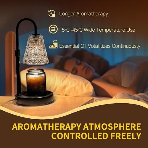 RMFSH Candle Warmer Lamp with Timer Dimmable, Birthday Gifts for Women Mom, House Warming Gifts New Home Decor, Wax Melt Warmer for Jar Candles with 2 Bulbs thumbnail 7
