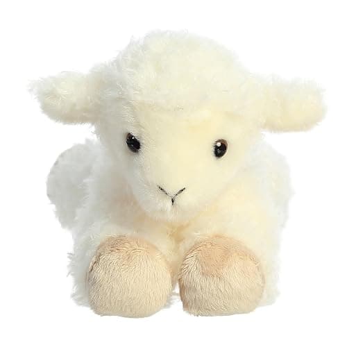 Aurora® Adorable Mini Flopsie™ Luna Lamb™ Stuffed Animal - Mini Companions Ready for Playful Adventures - for Kids All Ages, Toddlers, Adults, and Families - White 8.5 Inches thumbnail 2