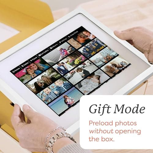 Skylight Digital Picture Frame - WiFi Enabled with Load from Phone Capability, Touch Screen Digital Photo Frame Display - Customizable Gift for Friends and Family - 10 Inch White thumbnail 2