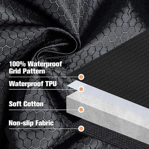 PETICON Waterproof Scratchproof Pet Bench Seat Covers for Cars, Trucks, SUVs, Nonslip Durable Back Seat Cover for Dogs, Washable Backseat Protection, Black thumbnail 4