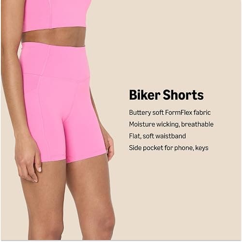 Amazon Essentials Women's Active FormFlex Buttery Soft High Waist Yoga Biker Shorts thumbnail 2