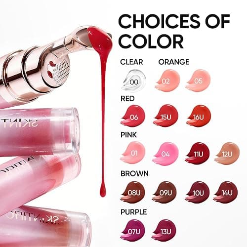 SKINTIFIC Peptide Brightening Lip Serum(01U Baby Pink-Update), Hydrating & Plumping Tinted Lip Gloss, Moisturizing Lip Balm with Polypeptides & Squalane for Glossy thumbnail 8