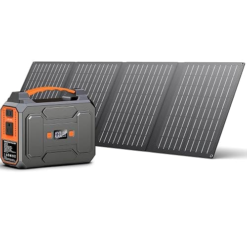 Solar Powered Generator 200W Peak/100W Rated, Portable Solar Generator Power Station with Solar Panels 40W Included, 146Wh Solar Power Bank with AC Outlet 110V for Home Use Camping Outdoor Adventure - Image 1