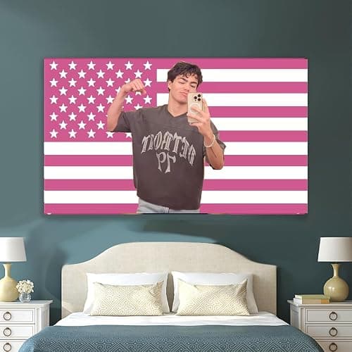 Malachi Barton Flag 3x5 Ft Pink American Flag Tapestry Funny USA Poster – College Dorm Room Decor Wall Art, Bedroom Poster, Outdoor Party Tailgate Yard Flag with 4 Brass Grommets #2 thumbnail 3