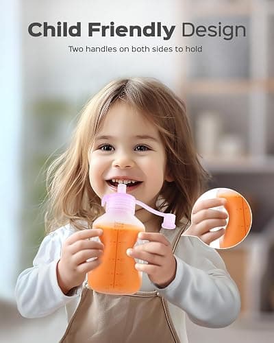 Silicone Reusable Baby Food Pouches with Straws, 2 Pack Leakproof Refillable Squeeze Pouches, Dishwasher, Freezer, Microwave Safe, 5OZ Baby Food Storage for Homemade Puree, Yogurt thumbnail 2