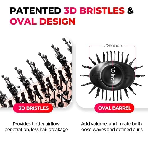 TYMO Hair Dryer Brush Blow Dryer Brush in One, 4 in 1 Ionic Hairdryer and Styler Volumizer with Oval Titanium Barrel, Hot Air Straightener for Smooth Frizz-Free Blowout, Gold thumbnail 4