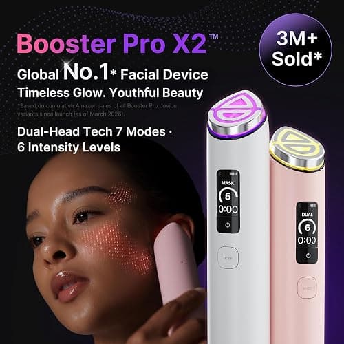 medicube Booster Pro X2™ - 7 in 1 Glow Beauty Device, 2X Glow Care, Pink | 7-IN-1 Korean Skincare Device - 2X Care for Glow, Pores, Skin Definition & Radiance, Customized Dual & Mask Modes, Pink thumbnail 2