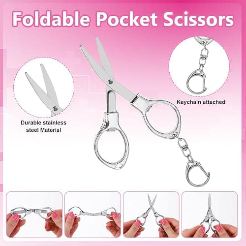 6 Pcs Nurse Pen Set, Nurse Badge Accessories, Retractable Badge Reel Clip with Mini LED Light Folding Scissors Highlighter Marker Multicolor Pen, Nursing Work Essentials Gift for Nurses Doctors Blue thumbnail 6